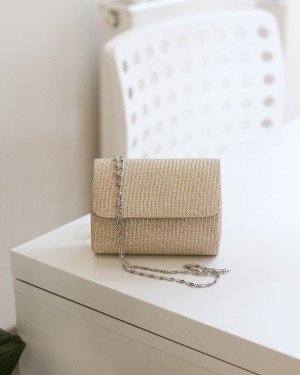 Gold Simli Mini Çapraz Çanta