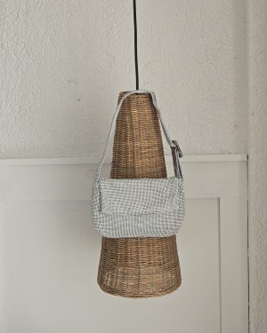 Kadın Silver Toka Detaylı Taş Dokuma Omuz Çantası