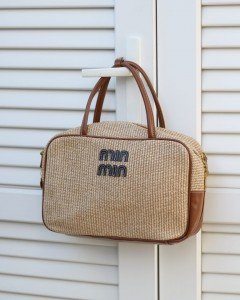 Kadın Camel Hasır Doku Çift Kulp Büyük Boy El Çantası Kadın Camel Hasır Doku Çift Kulp Büyük Boy El Çantası