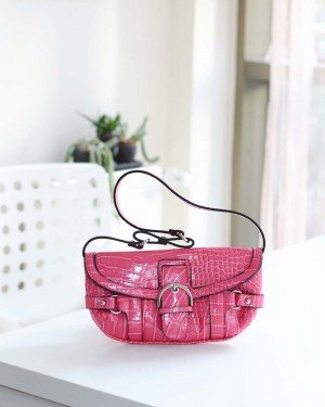 Fuşya Krok Kemerli Omuz Çantası Fuşya Krok Kemerli Omuz Çantası