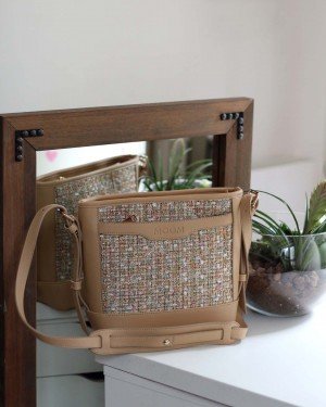  Kadın Karamel Tüvit Ayarlanabilir Askılı Omuz