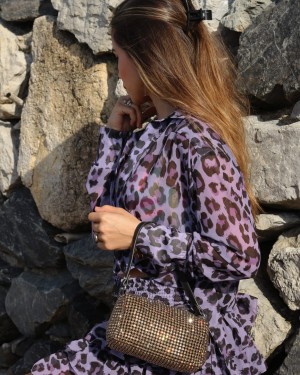 Gold Özel Form Taş İşleme El & Omuz Çantası Gold Özel Form Taş İşleme El & Omuz Çantası