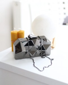 Platin Metal Kasalı Abiye Çanta Platin Metal Kasalı Abiye Çanta