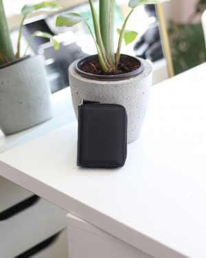 Kadın Siyah Gerçek Deri Kartlık