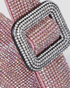 Kadın Pembe Toka Detaylı Taş Dokuma Omuz Çantası Kadın Pembe Toka Detaylı Taş Dokuma Omuz Çantası