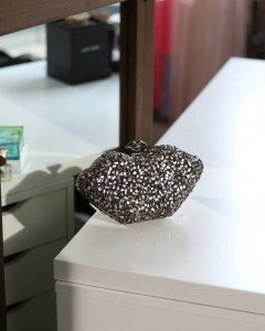 Kadın Koyu Gümüş Desenlİ Abiye Çanta