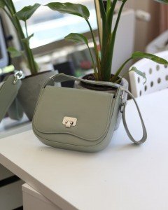 Kadın Mint Yeşil Silver Toka Detaylı Askılı Omuz Çantası Kadın Mint Yeşil Silver Toka Detaylı Askılı Omuz Çantası