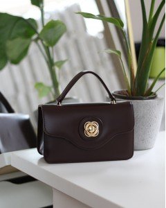 Kadın Acı Kahve Gold Oval Toka Detaylı Yumuşak Deri El Omuz Çantası Kadın Acı Kahve Gold Oval Toka Detaylı Yumuşak Deri El Omuz Çantası